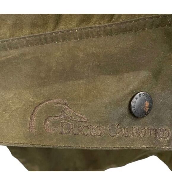 Barbour Ducks Unlimited Waxed Cotton Jacket Ltd Ed. A885 Size XL - Picture 5 of 8